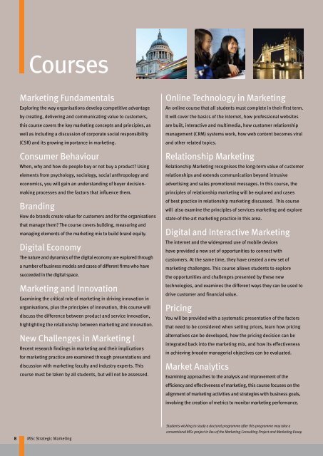 MSc Strategic Marketing Fact Sheet - Imperial College London