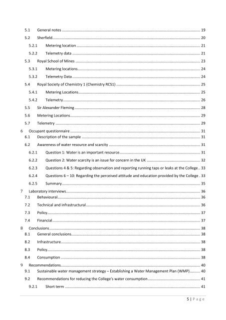 Imperial College Water Consumption 2010 Final