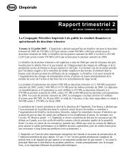 Rapport trimestriel 2 - Imperial Oil
