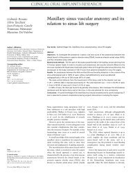 Maxillary sinus vascular anatomy and its relation to sinus lift surgery