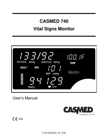 CASMED 740 Vital Signs Monitor - Implox