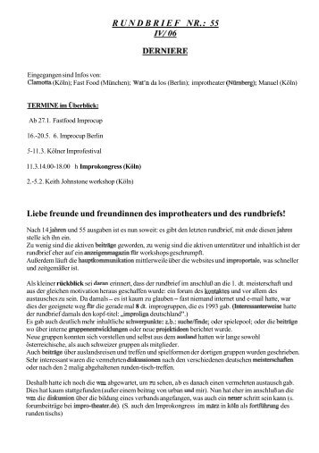 Rundbrief Nr. 55 Quartal 4/2006 (450 KB) - Impro-Theater.de