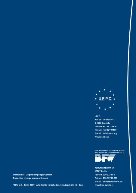 BFW-Studie - European Union of Developers and House Builders