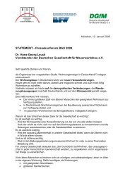 Statement Dr. Hans Georg Leuck, Vorsitzender der Deutschen ...