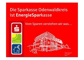 Die EnergieSparkasse Odenwald - Hessische Energiespar-Aktion