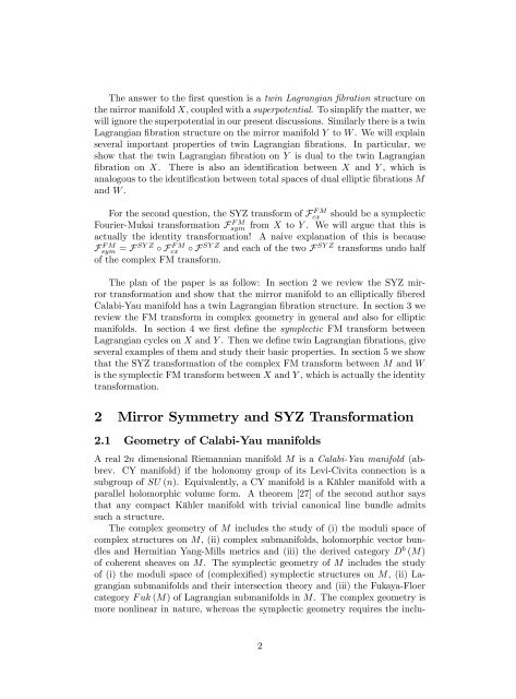 Mirror Symmetry of Fourier$Mukai transformation for Elliptic Calabi ...