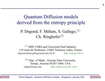 Quantum Diffusion models derived from the entropy principle