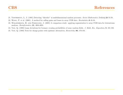 DNA copy numbers and the Circular Binary Segmentation Algorithm