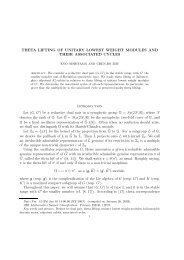 THETA LIFTING OF UNITARY LOWEST WEIGHT MODULES AND ...