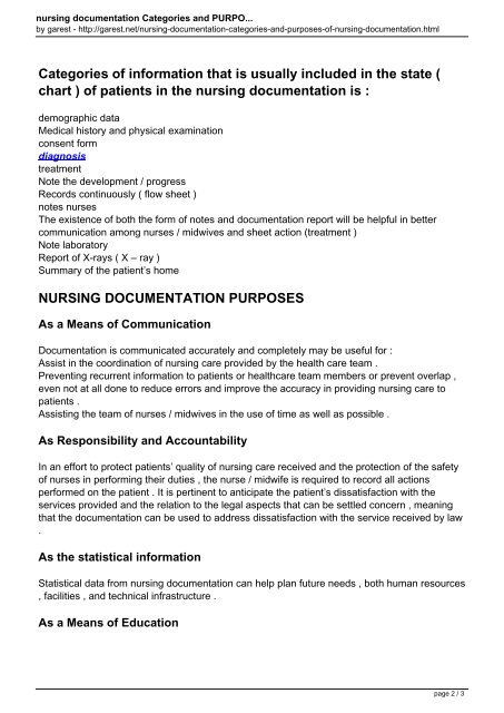 Nursing Lab Chart