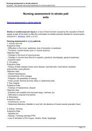 Nursing assessment in stroke pati ents