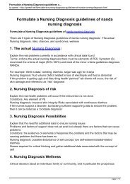 Formulate a Nursing Diagnosis guidelines of nanda nursing diagnosis