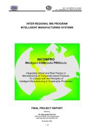 Final Report - Intelligent Manufacturing Systems