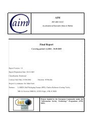 AIM Final Report - Intelligent Manufacturing Systems