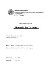 „Phonetik des Lachens“ - Universität Stuttgart