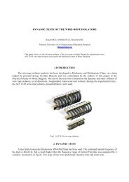 DYNAMIC TESTS OF THE WIRE-ROPE ISOLATORS