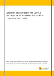 Konzept der Montessori-Schule Hofheim für eine förderliche ...