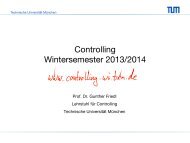 Vorlesung 16.10.2013 - Lehrstuhl für Controlling - Technische ...