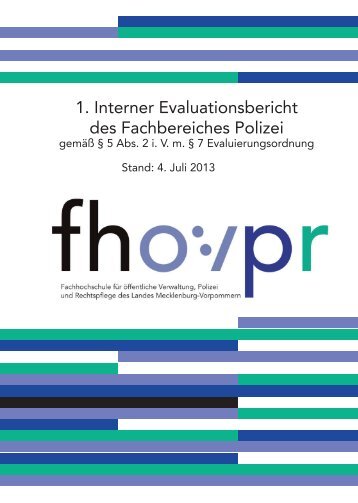 Erster Interner Evaluationsbericht FB Polizei - Fachhochschule für ...