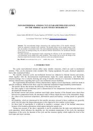 NON-ISOTHERMAL STRESS CYCLE PARAMETERS INFLUENCE