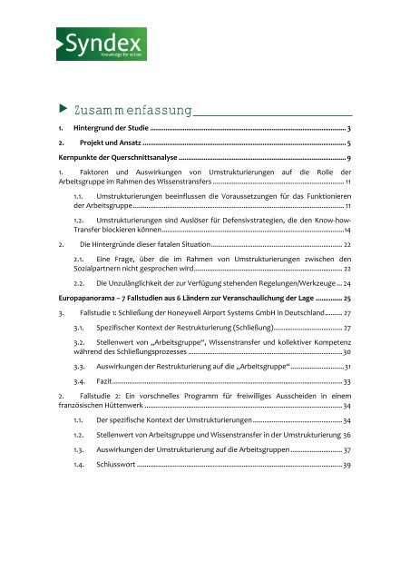 Wie können Beschäftigungs- und Arbeitsfragen in ... - ETUC