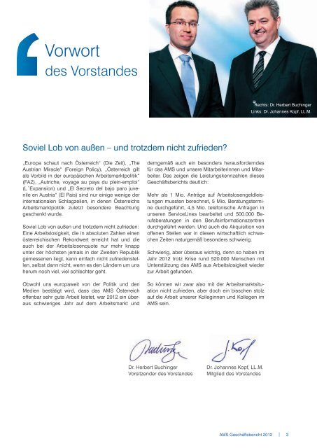 AMS Geschäftsbericht 2012 - Arbeitsmarktservice Österreich