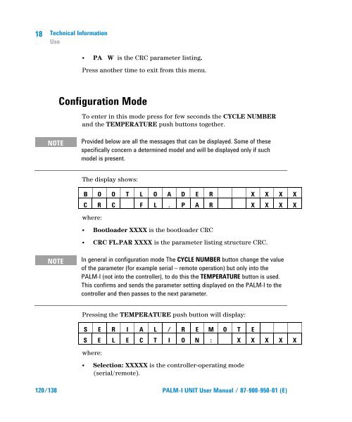 Palm-I Unit Model 969-9892 - Agilent Technologies