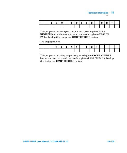 Palm-I Unit Model 969-9892 - Agilent Technologies