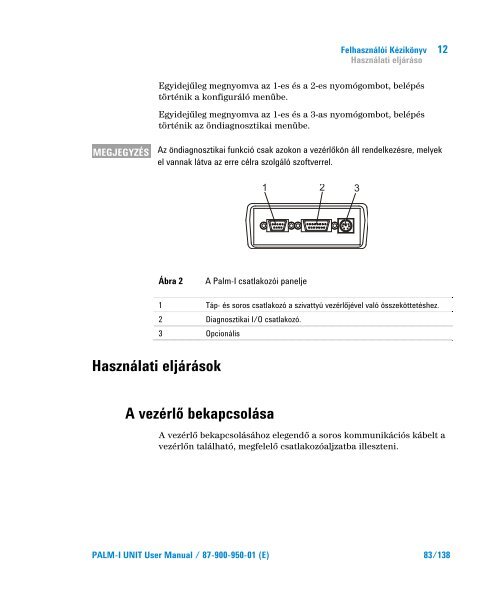 Palm-I Unit Model 969-9892 - Agilent Technologies