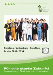 Ausbildungsprogramm 2013 / 2014 - Berufsförderungswerk München