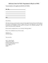 Referee Letter - The Institute of Mathematical Sciences
