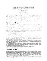 Detailed Local Information (PDF) - The Institute of Mathematical ...