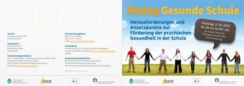 Dialog Gesunde Schule - Hauptverband