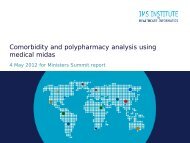 Comorbidity and polypharmacy analysis using medical ... - IMS Health