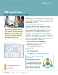 IMS SiteOptimizer - IMS Health