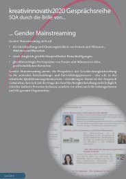 SQA durch die Brille von Gender Mainstreaming - IMST