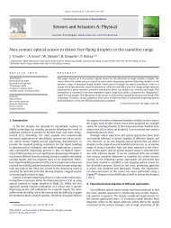 Non-contact optical sensor to detect free flying droplets in ... - IMTEK