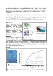 A Functional Blister-Pack LabDisk System for Point of Care ... - IMTEK