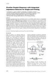 Picoliter Droplet Dispenser With Integrated Impedance - IMTEK