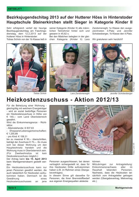 Seite 2 Volks- und Hauptschule dankt Frau Resl - Seite 5 ...