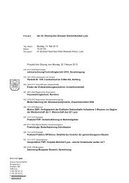 der 22. Sitzung des Grossen Gemeinderates Lyss ... - Gemeinde Lyss