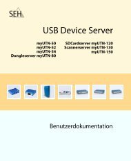 Benutzerhandbuch Vers. 2.0, Veröffentlicht - SEH Computertechnik ...