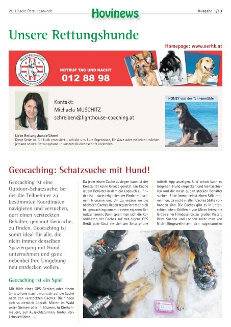 Hovi-News 1/2013 zum Download - Österreichischer Klub der ...