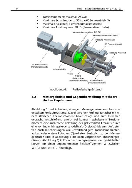 Untersuchung des Einflusses axialer Belastungen auf das ...