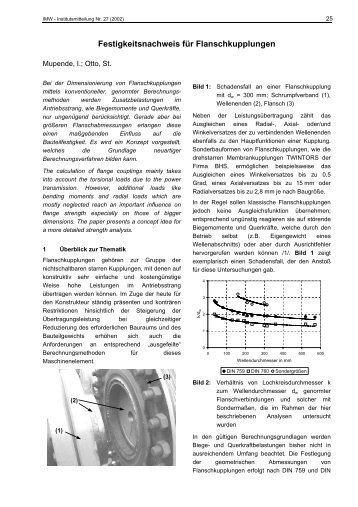 Mupende, I.; Otto, St.: Festigkeitsnachweis fÃ¼r Flanschkupplungen