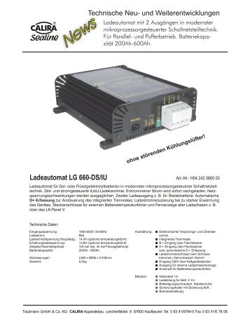 Automatic charger LG 660-DS/IU - Calira