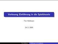 Vorlesung Einführung in die Spieltheorie