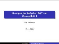 Lösungen der Aufgaben 6 und 7 von Blatt 1