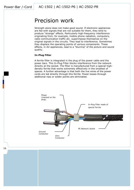 Netzleiste | Netzkabel Power cable | Power bar Multiprise - In-Akustik