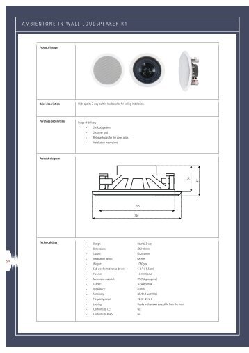 AMBIENTONE IN-WALL LOUDSPEAKER R1 - In-Akustik